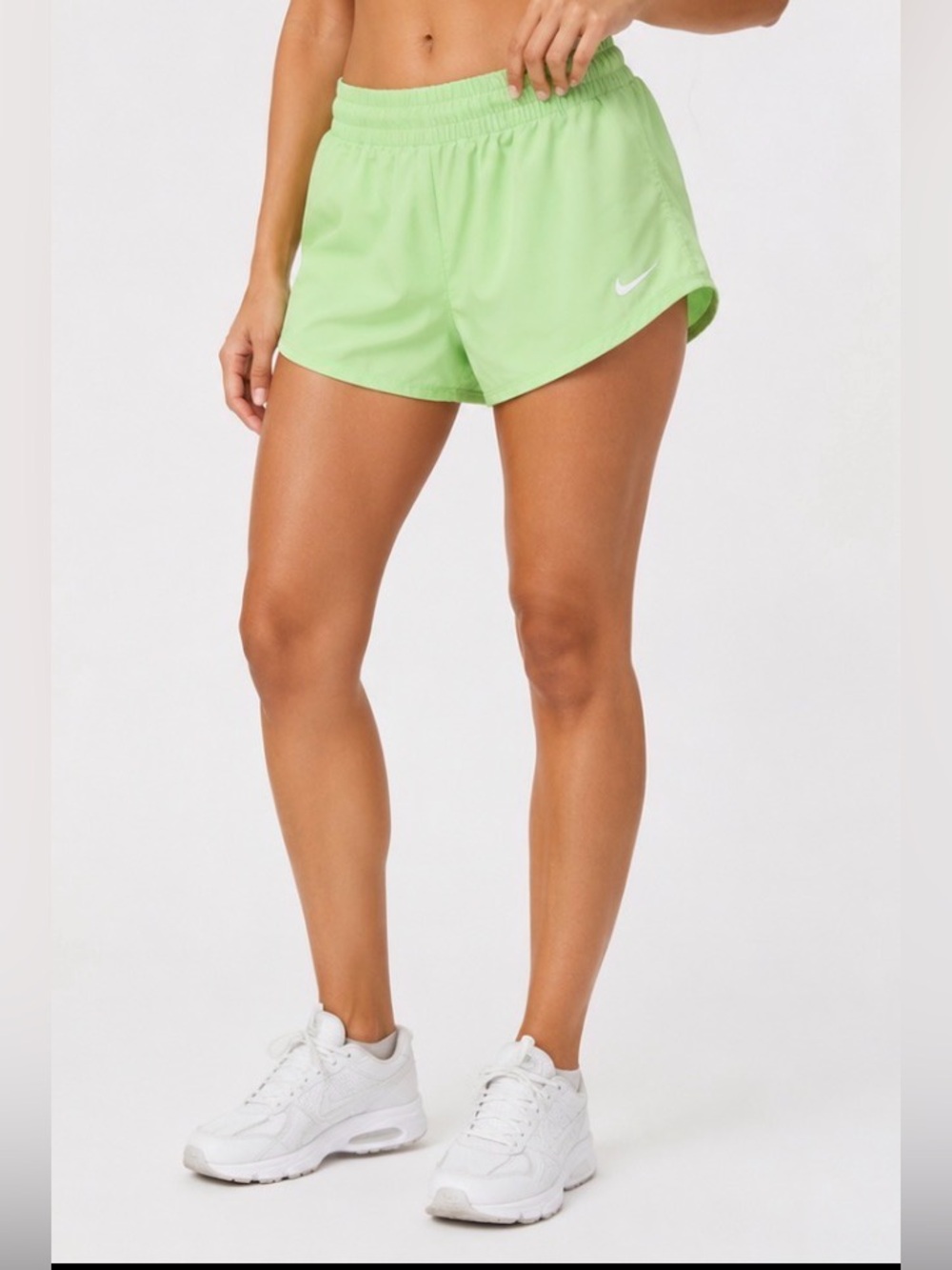 Nike Dri-FIT Women’s Running Shorts Size L Light Green Athletic Activewear